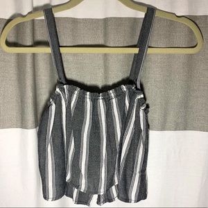 navy and white striped tank top adjustable straps